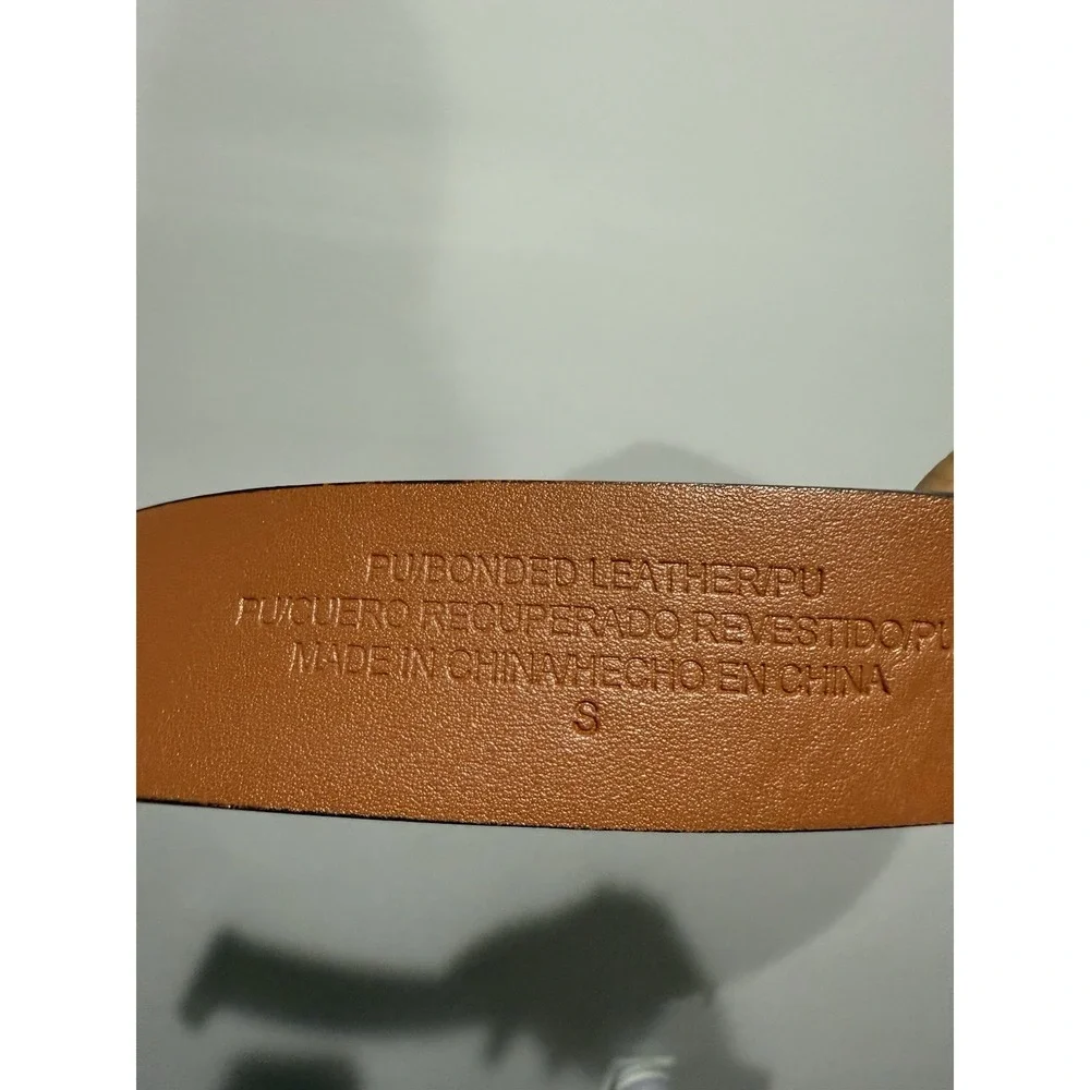 Black Leather Belt Size S 37.5